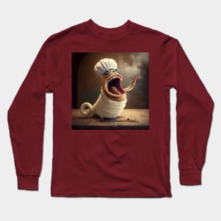 Worm Chef Screams At Wait Staff Long Sleeve T-Shirt